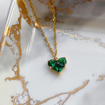 3pcs Zircon Heart Set