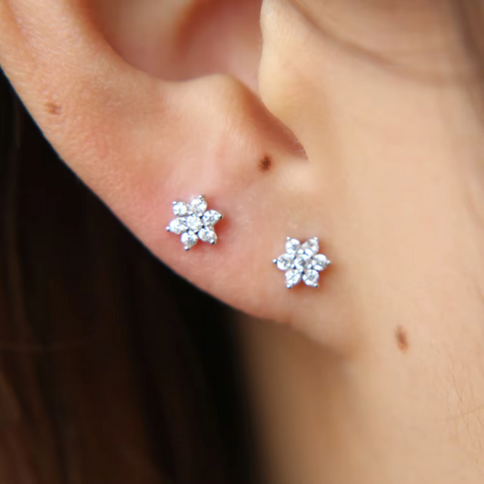 Chandi Flower Ear studs