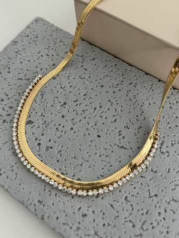 Stainless Steel Stone Snake Chain