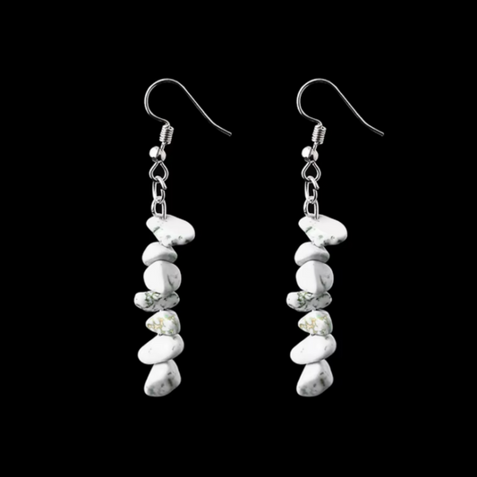 Howlite Chip Stone Earrings