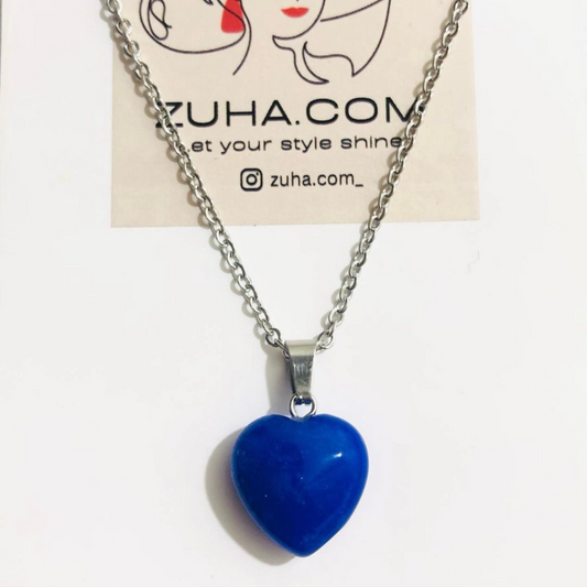 Dyed Lapis Lazuli Heart Necklace