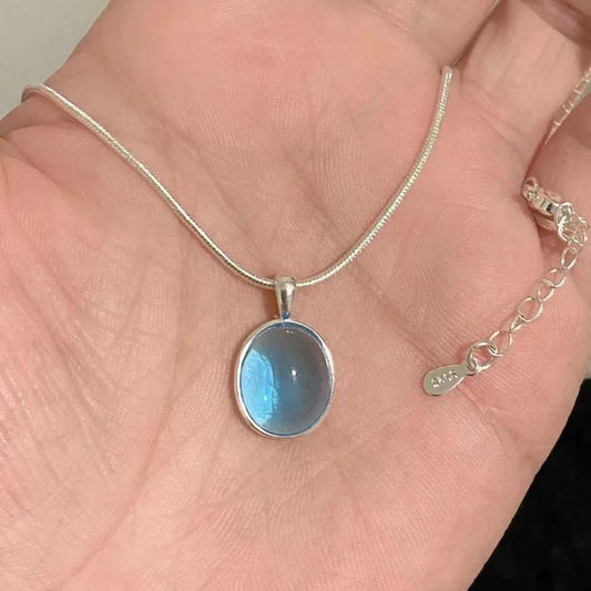 Aquamarine Stone Necklace