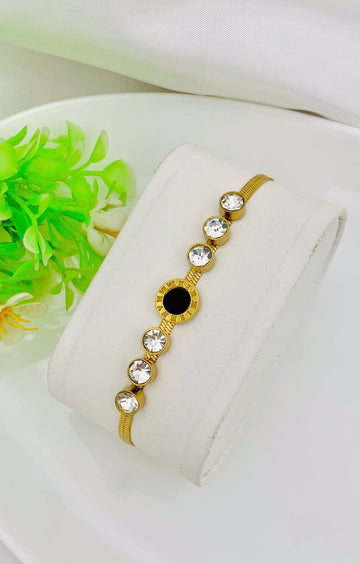 Coin Stone Snake Chain Bracelet