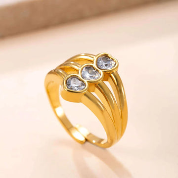 Triple Heart Ring