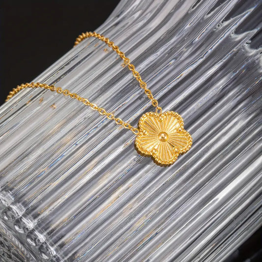 Five Leaf Golden Necklace