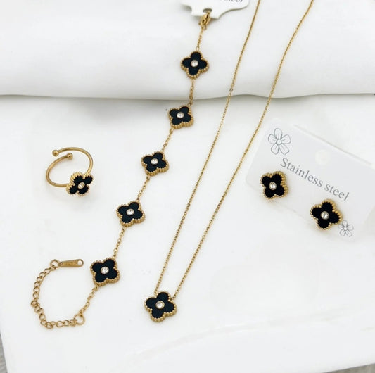 5Pcs Black Clover Stone Set