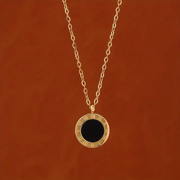 Black Roman Number Necklace