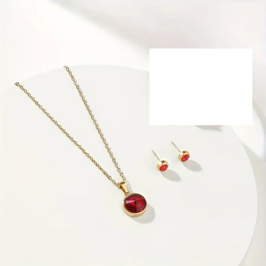 3pcs Red Stone Set