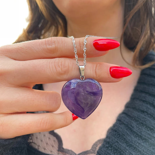 Amethyst Heart Necklace
