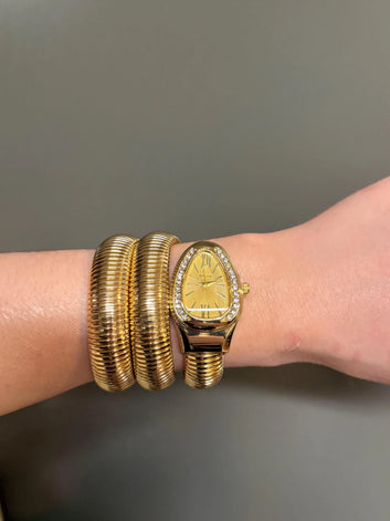 Snake Watch Gold - Gold Dial
