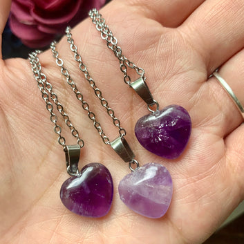 Amethyst Heart Necklace