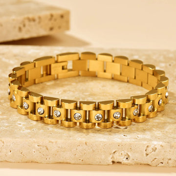 Rolex Stone Bracelet (Gold)