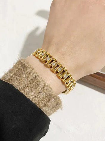 Rolex Stone Bracelet (Gold)