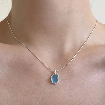 Aquamarine Stone Necklace